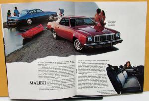 1975 Chevrolet Chevelle Foreign Dealer Sales Brochure Spanish Text Malibu Laguna