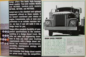 1963 Dodge Diesel Truck Model NC900 NCT800 NCT 900 High Tonnage HD Sale Brochure