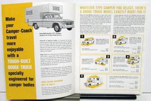 1963 1964 1965 Dodge Camper Truck Model D100 D200 W100 W200 Sales Brochure Orig