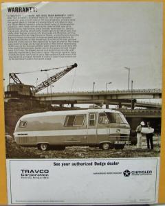 1960s Dodge Motor Home Commercial Traveler Business Professional Sales Folder