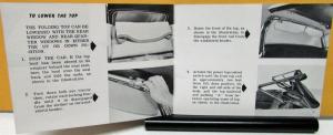 1960 Cadillac Convertible Top Owners Operation & Care Manual GM Hydro-Lectric