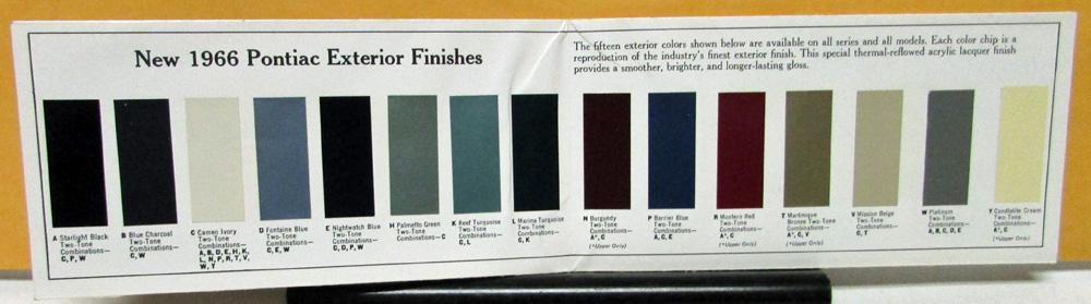 1966 Gto Color Codes