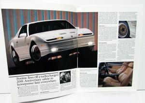 1989 Pontiac Turbo Trans Am Indy 500 Pace Car Brochure