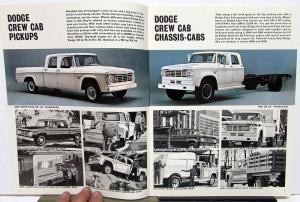 1965 Dodge Crew Cab Low & Medium Ton Truck Sales Brochure Original Dtd 3/65