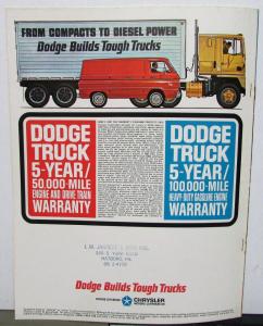 1965 Dodge Crew Cab Low & Medium Ton Truck Sales Brochure Original Dtd 3/65