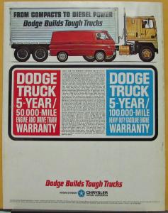 1965 Dodge Truck Conventional Medium Tonnage D Series Sales Folder Original