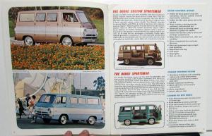 1965 Dodge Truck Sportsman Wagons Van Sales Brochure Original