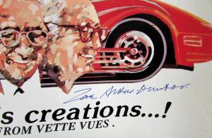 Zora Arkus Duntov Father Of Corvette 80th Birthday Celebration Banner Signed