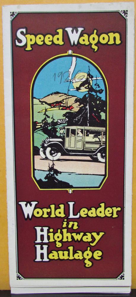 Canadian 1924 1925 REO Speed Wagon Truck World Leader Sales Folder Brochure