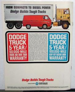 1966 Dodge Truck High Tonnage Gasoline Models C & CT Sales Brochure Original