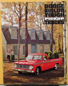 1966 Dodge Pickup Truck Sweptline Utiline Sports Special Camper Sales Brochure