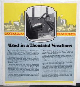 1926 1927 REO Speed Wagon Truck New Improved Sales Folder Brochure
