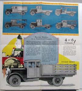 1926 1927 REO Speed Wagon Truck New Improved Sales Folder Brochure