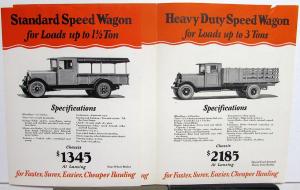 1927 REO Speed Wagon Jr Master & Heavy Duty Sales Brochure Folder Original