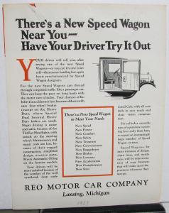 1927 REO Speed Wagon Jr Master & Heavy Duty Sales Brochure Folder Original