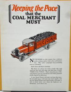 1927 REO Speed Wagon Truck Sales Brochure Coal Merchant