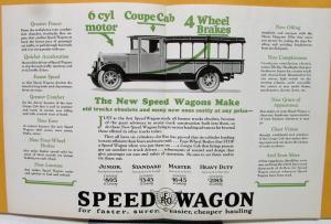 1927 REO Speed Wagon Truck Sales Brochure Dimed To Death