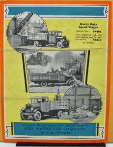 1927 REO Speed Wagon Building & Contractor Truck Sales Brochure