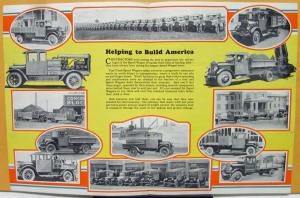 1927 REO Speed Wagon Building and Contractor Truck Sales Brochure Mailer