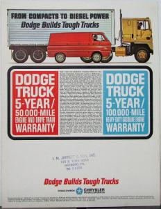 1965 Dodge Panel Wagon Truck Models D100 Sales Folder Original Dtd 3 65