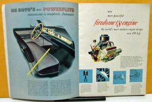 1954 De Soto Canadian Dealer Sales Brochure Firedome V8 Powermaster 6 Rare