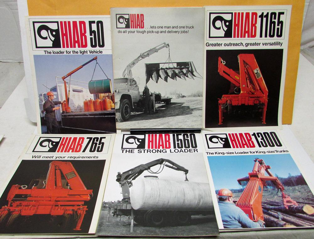 Vintage HIAB-FOCO Hydraulic Loader Commercial Truck Pic-Up Arm 12 Brochures