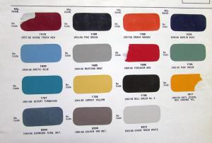 1966 Dodge Truck Acme Color Paint Chips Exterior Original Page