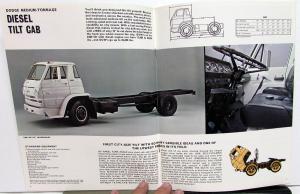 1967 Dodge Truck Medium Tonnage Diesel Models PD PC L Sales Brochure Orig