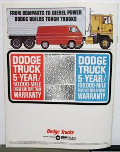 1967 Dodge Truck Medium Tonnage Diesel Models PD PC L Sales Brochure Orig