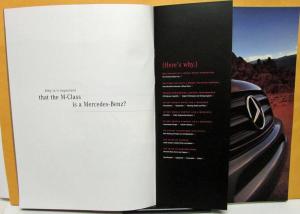 1998 Mercedes-Benz Dealer Prestige Sales Brochure M-Class 4 Wheel Drive SUV