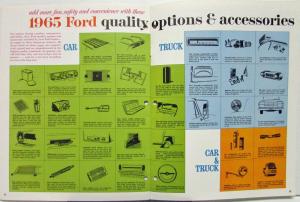 1965 Ford Car Truck RV Brochure F 100 250 350 Van Wagon Trailoring Tips Original