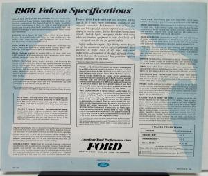 1966 Ford Falcon Sales Brochure Futura