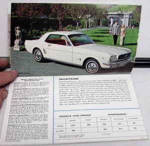 1966 Ford Lincoln Mercury Employee Stockholder Sales Brochure Mustang TBird