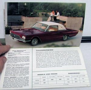 1966 Ford Lincoln Mercury Employee Stockholder Sales Brochure Mustang TBird