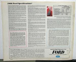 1966 Ford Full Size Sales Brochure Galaxie 500 Custom LTD Revised 1-66