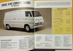 1968 Dodge Truck Compact Wagons A100 and A108 Sales Brochure Original