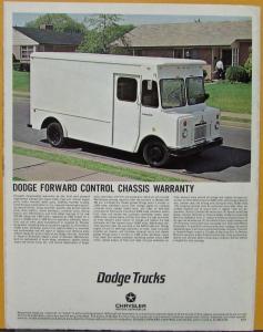 1968 Dodge Truck Forward Control Chassis P Models Sales Folder Original