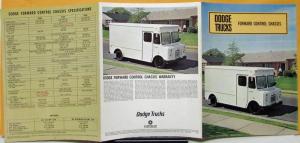 1968 Dodge Truck Forward Control Chassis P Models Sales Folder Original