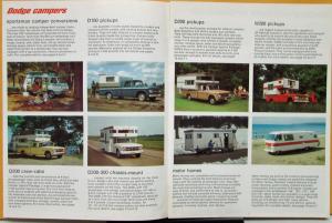 1968 Dodge Trucks Pickup Camper Motor Home Sales Brochure Original