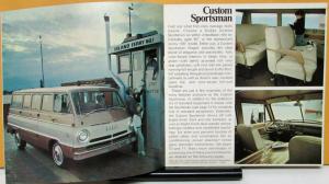 1969 Dodge Sportsman Custom Camper Conversion Wagons Sales Brochure Original