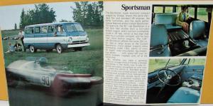 1969 Dodge Sportsman Custom Camper Conversion Wagons Sales Brochure Original