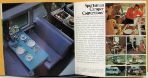 1969 Dodge Sportsman Custom Camper Conversion Wagons Sales Brochure Original