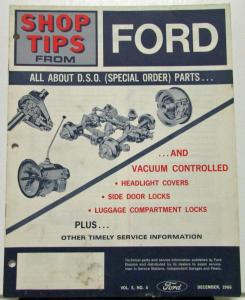1966 December Ford Shop Tips Vol 5 No 4 About Domestic Special Order DSO Parts