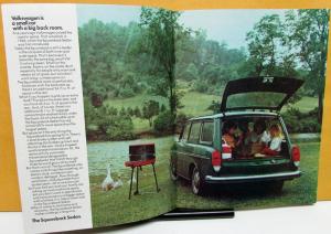 1971 VW 411 Wagon Squareback Type 3 Bus Campmobile Ghia Beetle Sales Brochure