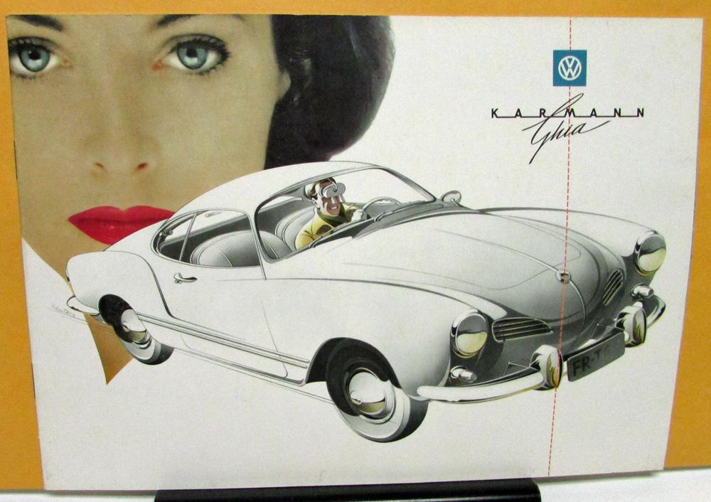 1960 Volkswagen Dealer Sales Brochure VW Karmann Ghia Cabriolet Convertible