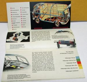 1957 Volkswagen Dealer Sales Brochure VW Transporter Bus Station Wagon Rare