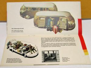 1957 Volkswagen Dealer Sales Brochure VW Transporter Bus Station Wagon Rare