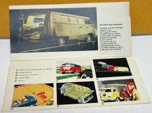 1957 Volkswagen Dealer Sales Brochure VW Transporter Bus Station Wagon Rare