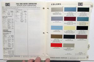 1968 Ford Mercury Lincoln Fairlane Falcon Mustang T Bird Cougar Paint Chips RM