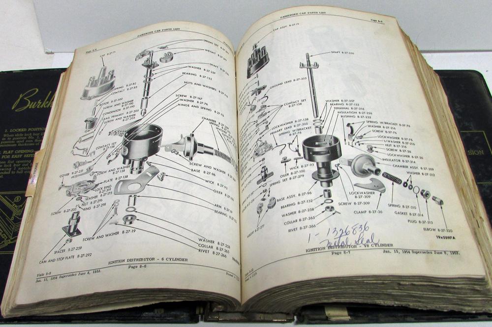 1946 1948 1950 1952 1954 Mopar Dealer Parts Book Plymouth ...